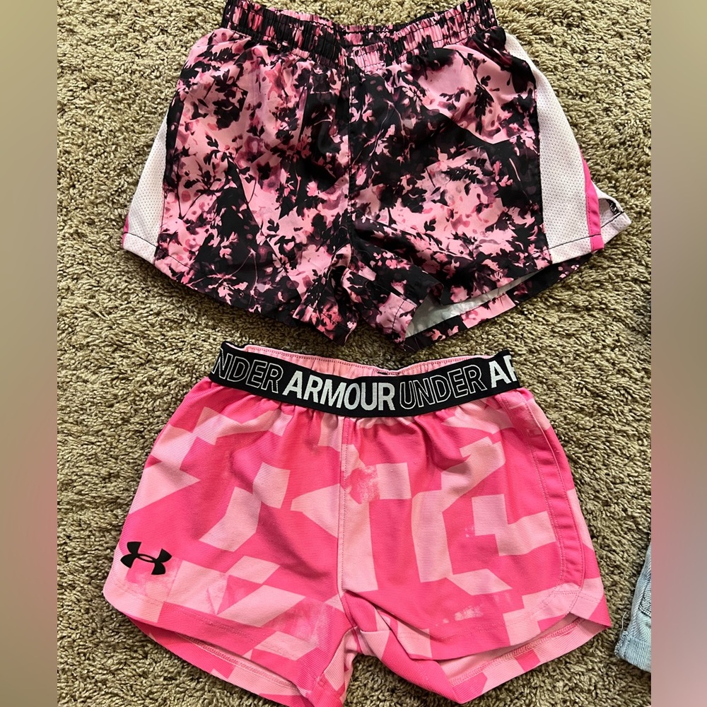 Nike Dri-FIT Pink shorts, under armor shorts